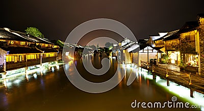 Wuzhen Town At Night Stock Photo