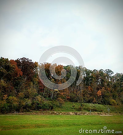 WV highway fall colors Stock Photo