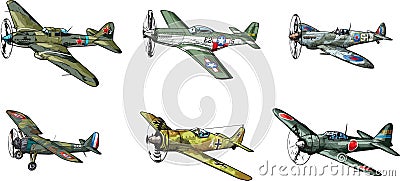 WW2 aircraft Vector Illustration