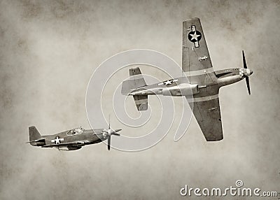 WW2 era fighter plane Stock Photo