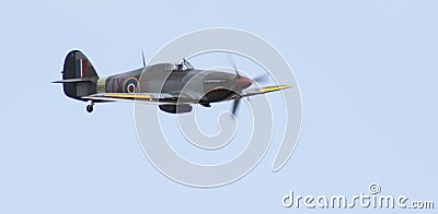 Hawker Hurricane fly-by Editorial Stock Photo