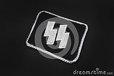 WW2 German Waffen-SS military insignia Editorial Stock Photo