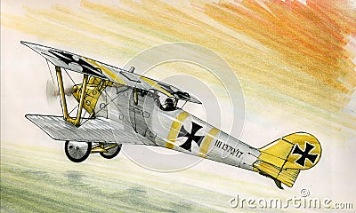 WW1 Pfalz DIII Stock Photo