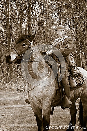 WW1 World War American Soldier Stock Photo