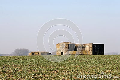 WW1 bunker system Stock Photo