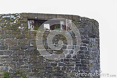 WWII defended building that is former windmill. Stock Photo