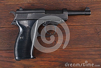 WWII era nazi german army Walther P38 handgun Stock Photo