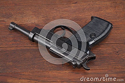 WWII era nazi german army Walther P38 handgun Stock Photo