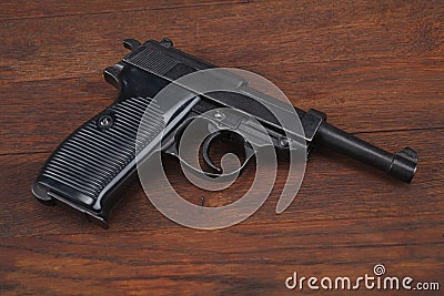 WWII era nazi german army Walther P38 handgun Stock Photo