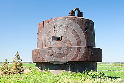 WWII machinegun emplacement Stock Photo