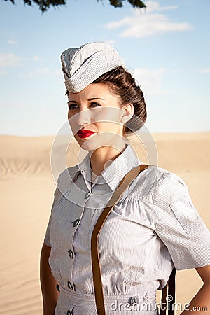 WWII Nurse portrait Stock Photo