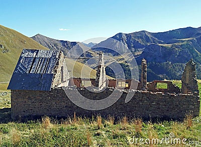 WWII ruins in the French Marinetines Stock Photo