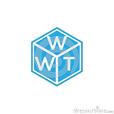 WWT letter logo design on black background. WWT creative initials letter logo concept. WWT letter design Vector Illustration