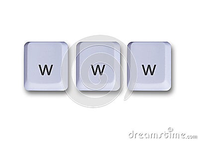 Www keys concept Stock Photo