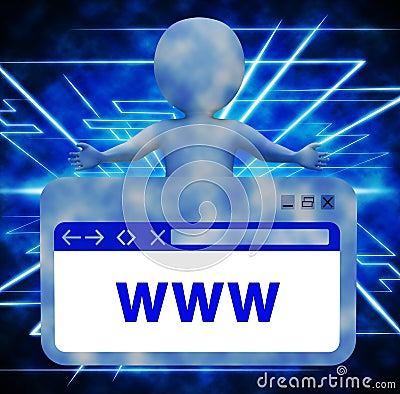 Www Website Showing Online Searching 3d Rendering Stock Photo