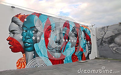 Wynwood Walls Miami Editorial Stock Photo