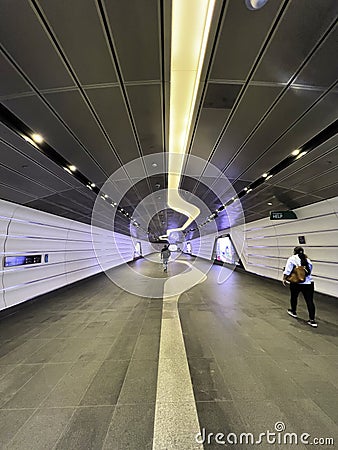 Wynyard Walk, Wynyard station, Sydney Editorial Stock Photo