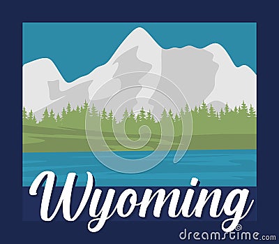 Wyoming State United States of America Stock Photo