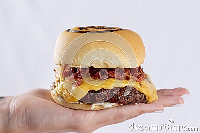 X bacon burguer hamburguer Stock Photo