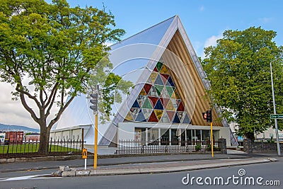 "cardboard cathedral" erected in Christchurch as a temporary church to replace the cathedral Editorial Stock Photo