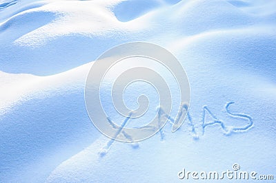 X-Mas in Snow Stock Photo