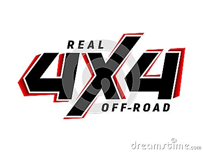 4x4 off-road emblem suv logo Vector Illustration