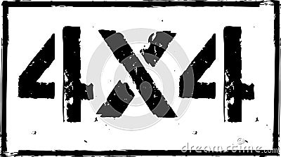 4x4 offroad emblem. Extreme Suv logo vector illustration Cartoon Illustration