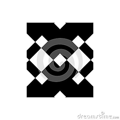 X, OX, EXE initials geometric company logo and vector icon Vector Illustration
