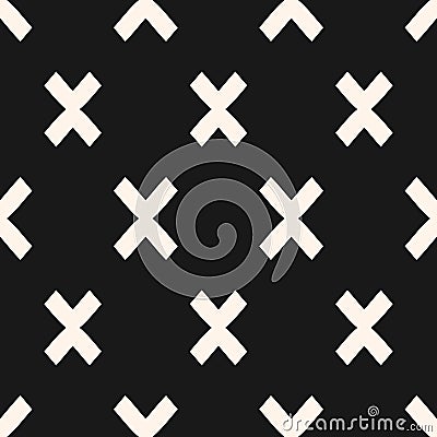 X pattern. Modern funky texture with crosses. Vector Illustration