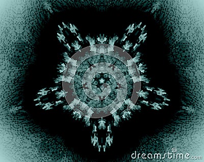 X-ray abstract snow crystal Stock Photo
