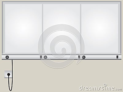 X-Ray Boards Monitor Vector Illustration