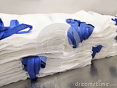 X ray Detectable Gauze Stock Photo