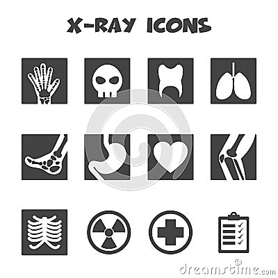 X-ray icons Vector Illustration