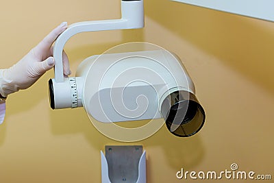X-ray machine in the dental clinic Stock Photo