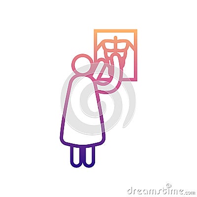 x-ray nolan icon. Simple thin line, outline vector of Hospital icons for ui and ux, website or mobile application Stock Photo