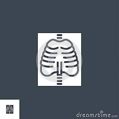 X-ray related vector glyph icon. Vector Illustration