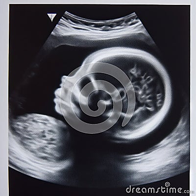 x ray Ultrasound baby image, no text. ai generative Stock Photo