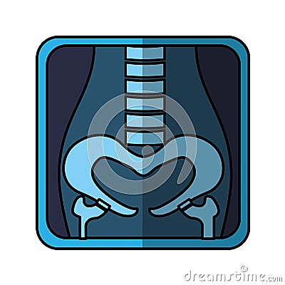 X-rays medical isolated icon Vector Illustration