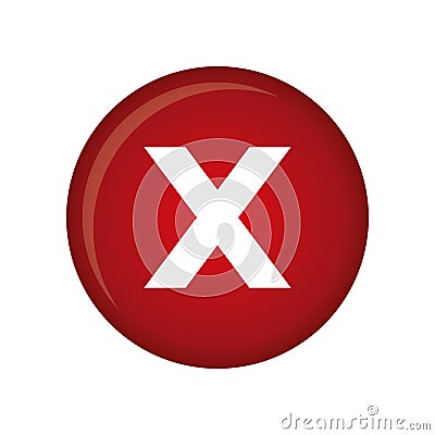 X reject icon image Vector Illustration