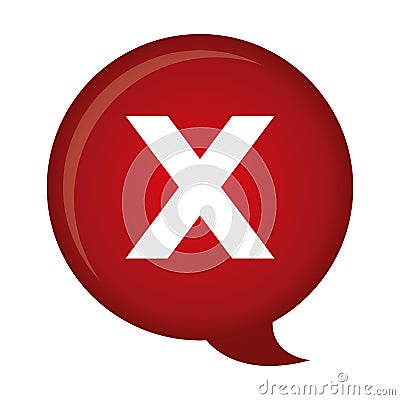 X reject icon image Vector Illustration