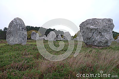 It's France and it's England who see it, stonehenge-like rocks, hard to believe but ancestors everywhere Stock Photo