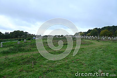 It's France and it's England who see it, stonehenge-like rocks, hard to believe but ancestors everywhere Stock Photo