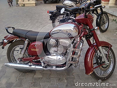 It& x27;s a unique bike of red colour India Editorial Stock Photo