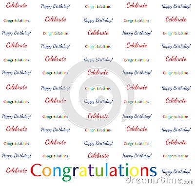 8x8 step repeat banner - Happy Birthday Celebrate Birthday Wishes Stock Photo