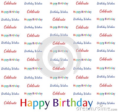 8x8 step repeat banner - Happy Birthday Celebrate Birthday Wishes Stock Photo