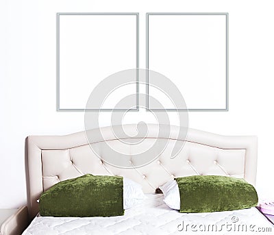 8x10 16x20 Two Thin Frames Mockup Stock Photo