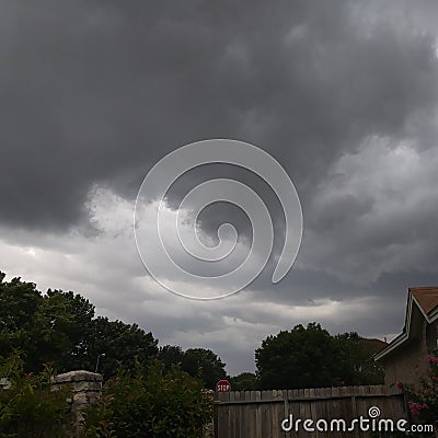 Funnel Cloud Forming in Central Texas Stock Photo
