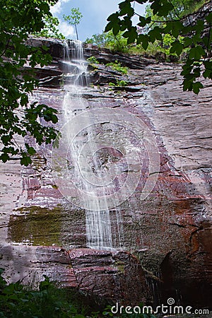 & x22;ÄŒungulj waterfall& x22; location Old mountan eastern Serbia. Stock Photo