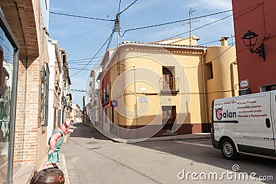 Xalo streets and buildings, Spain Editorial Stock Photo