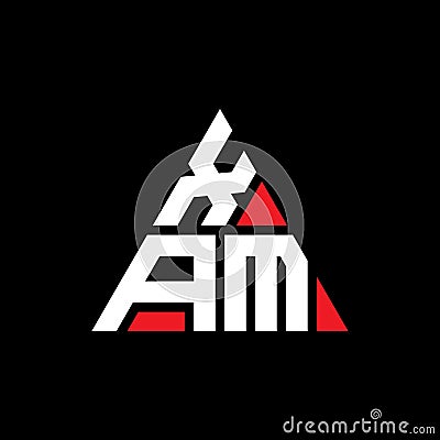 XAM triangle letter logo design with triangle shape. XAM triangle logo design monogram. XAM triangle vector logo template with red Vector Illustration